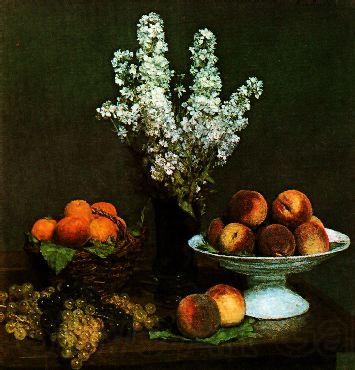 Henri Fantin-Latour Bouquet du Juliene et Fruits Spain oil painting art